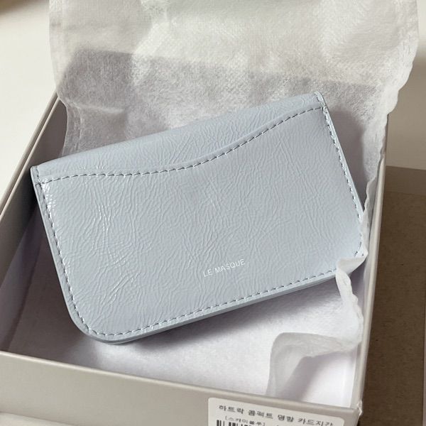 ★lemasque★ Heartlock Compact Business Card Holder Sky Blue MUSINSA | LEMASQUE Heartlock compact business card card