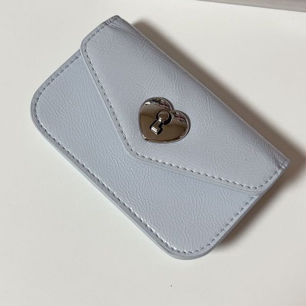 ★lemasque★ Heartlock Compact Business Card Holder Sky Blue MUSINSA | LEMASQUE Heartlock compact business card card