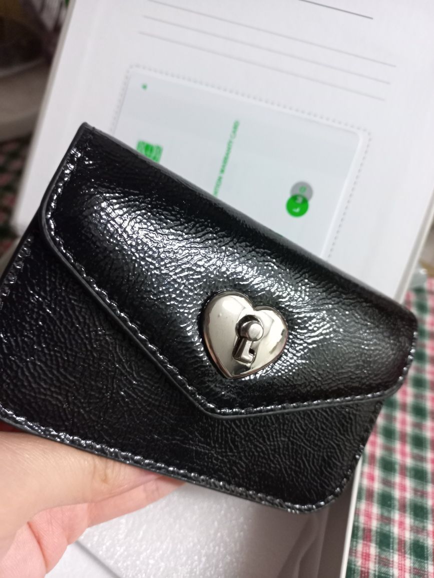 ★lemasque★ Heartlock Compact Business Card Holder Black L0 MUSINSA | LEMASQUE Heartlock compact business card card