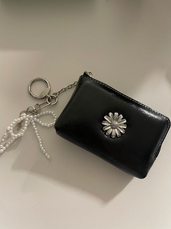 MUSINSA | LEMASQUE Daisy key ring coin zipper card wallet