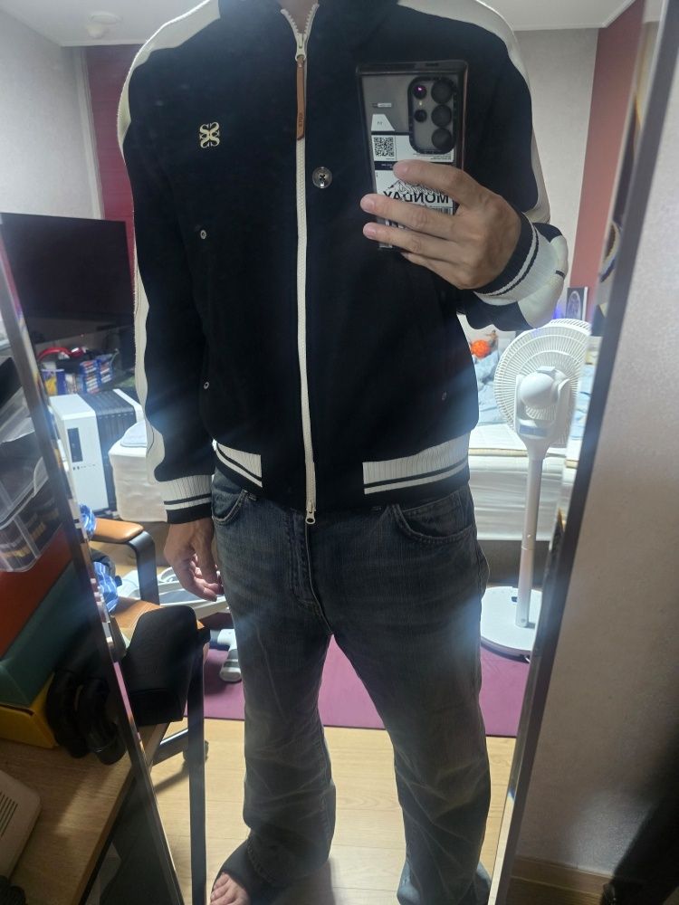 MUSINSA公式 | SATUR Lawton collar track zip-up jacket caviar black