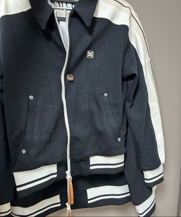 MUSINSA公式 | SATUR Lawton collar track zip-up jacket caviar black