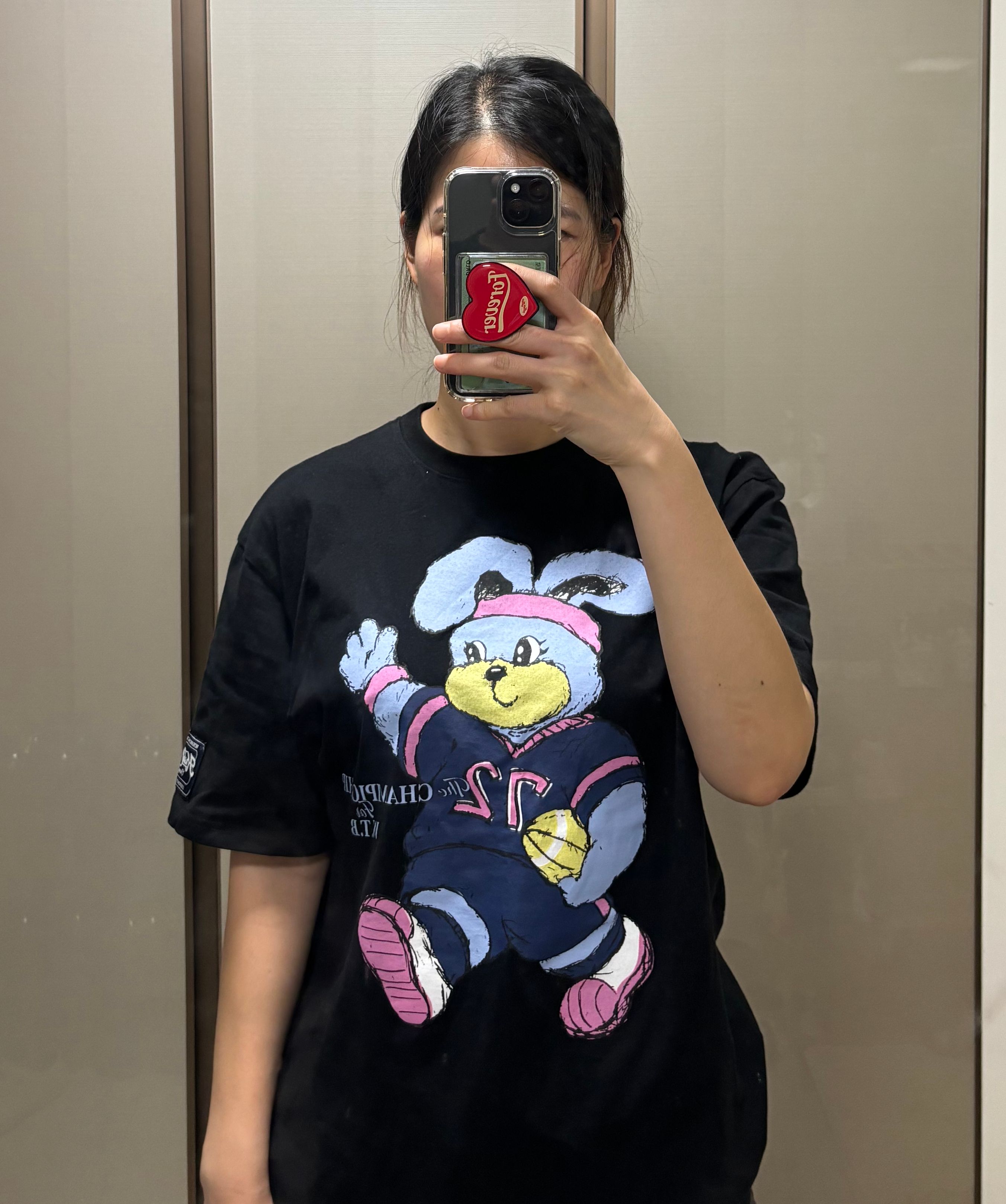 ★2024SS新作★KIRSH★WITTY BUNNY LOOSE FIT GRAPHIC T-SHIRT WITTY BUNNY LOOSE FIT GRAPHIC T-SHIRT [PINK] - KIRSH | 60