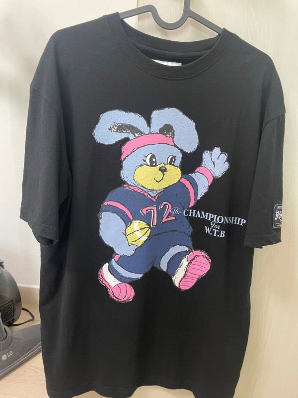 MUSINSA | KIRSH Witty Bunny Loose Fit Graphic T-Shirt [Black]