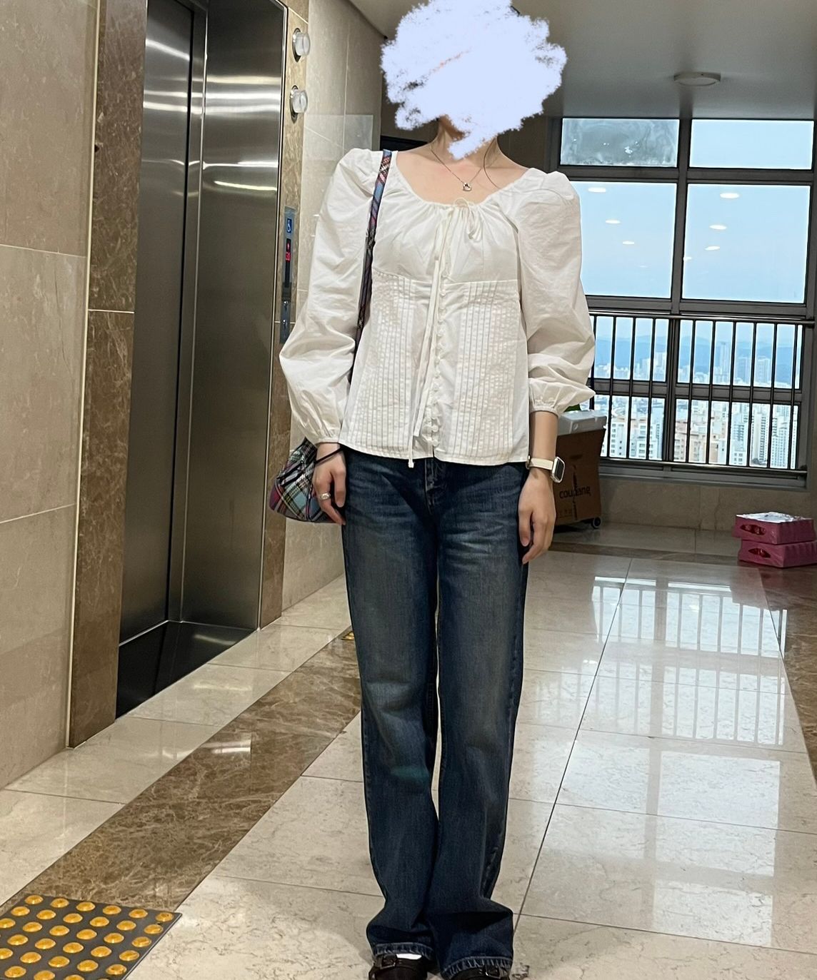 MUSINSA | GLOWNY BELL HIGH RISE BOOTS CUT DENIM JEANS (BLUE)