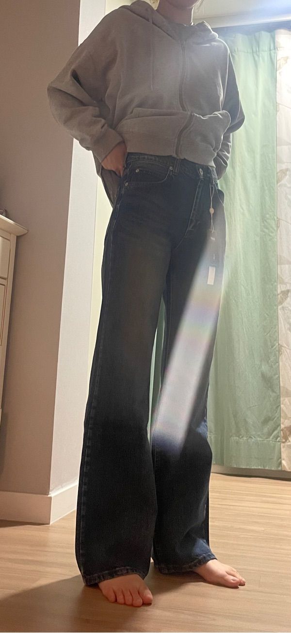 MUSINSA | GLOWNY BELL HIGH RISE BOOTS CUT DENIM JEANS (BLUE)