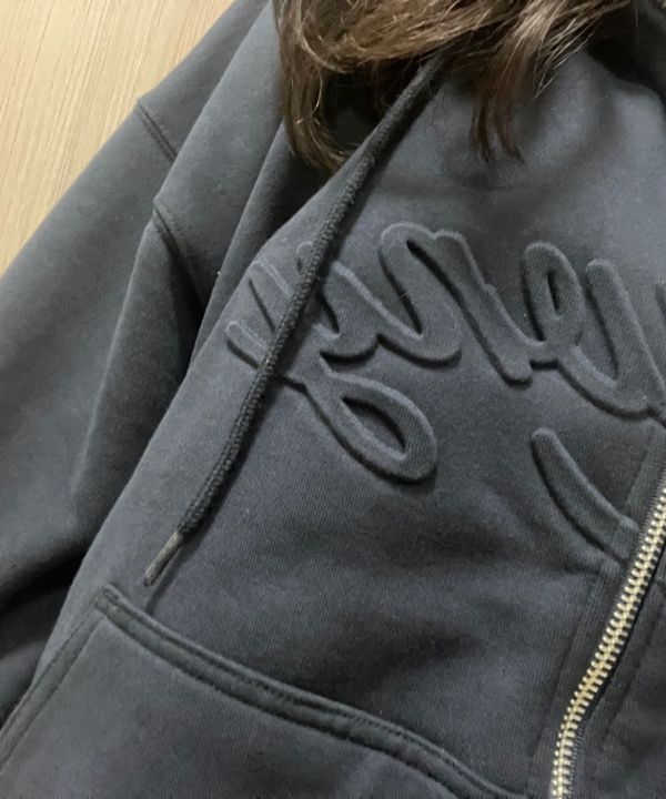 MUSINSA | GLOWNY JORDAN ZIP-UP HOODIE (NAVY)