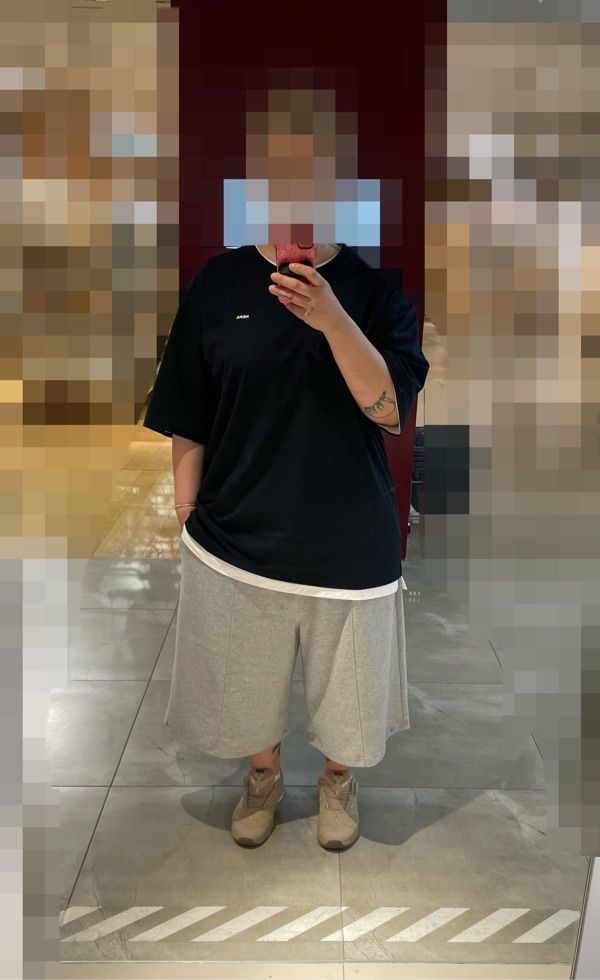MUSINSA | EASY NO EASY Snap 8-quarter sweat Bermuda pants - gray