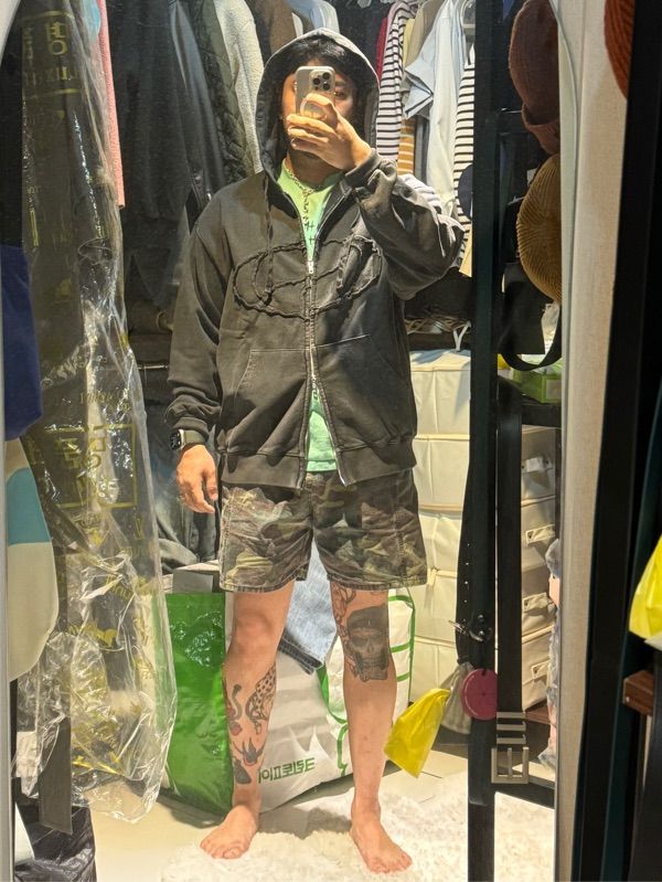 ★LORES★ADVANCED PIGMENT DYED ZIP HOODIE 韓国大人気ブランド ☆LORES☆ADVANCED PIGMENT DYED ZIP HOODIE 韓国大人気ブランド