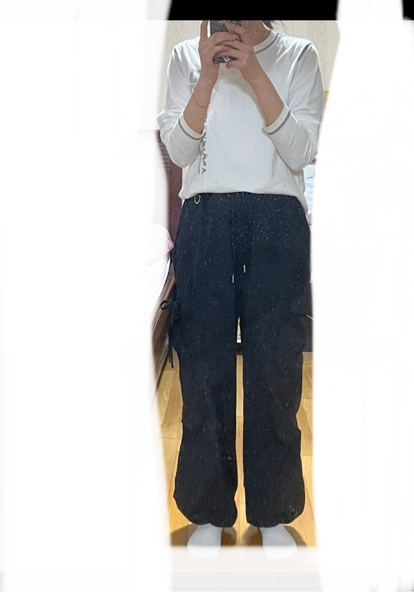 MUSINSA | FANCY CLUB [NF] Ribbon Cargo Parachute Pants