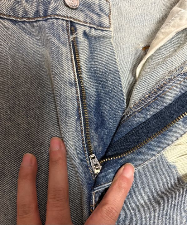 MUSINSA | FANCY CLUB [NF] Destroyed wide denim pants (BLUE)_F24QD870