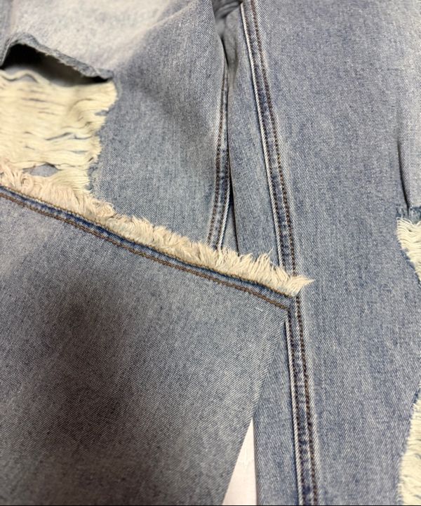MUSINSA | FANCY CLUB [NF] Destroyed wide denim pants (BLUE)_F24QD870