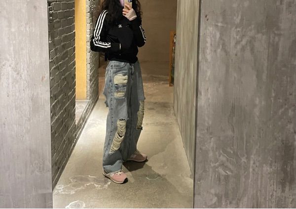 MUSINSA | FANCY CLUB [NF] Destroyed wide denim pants (BLUE)_
