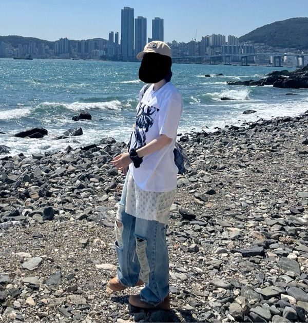MUSINSA | FANCY CLUB [NF] Destroyed wide denim pants (BLUE)_