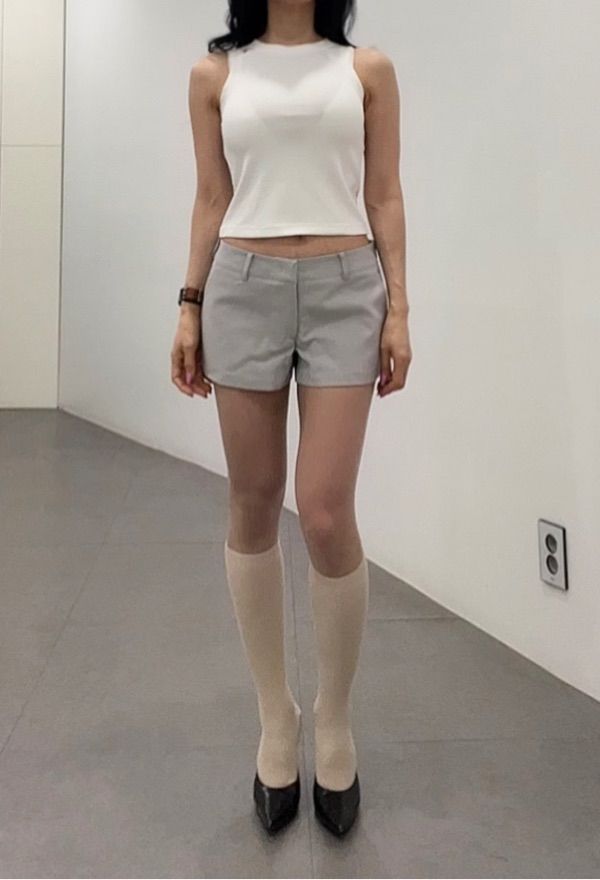 ★GLOWNY★ GENTLE MICRO SHORTS (STEEL GRAY) MUSINSA | GLOWNY GENTLE MICRO SHORTS (STEEL GRAY)