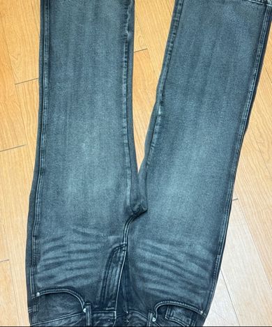 MUSINSA公式 | IUGAMAKARAS Needlework Denim Pants (Sand Black)