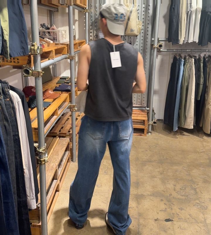 【COOR】 Dusty Embo Washed Denim Pants ☆韓国大人気 MUSINSA | COOR Embo washed denim pants (washed blue)