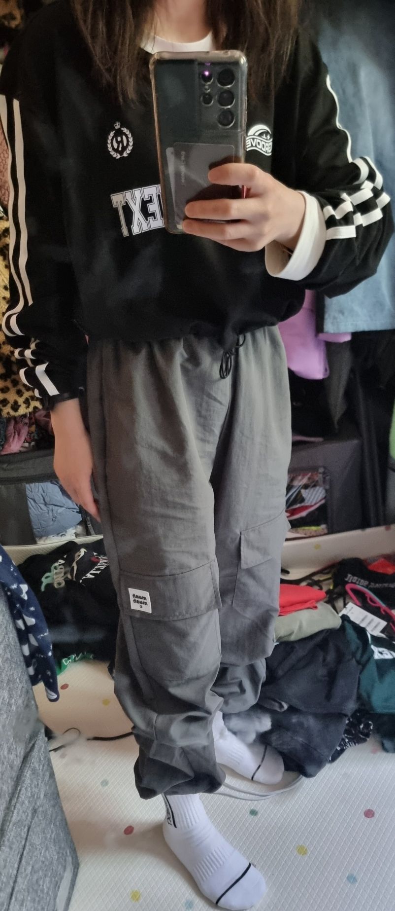●muahmuah● Muah Cooling Cargo Banding Pants Charcoal _MUP2 MUSINSA | MUAHMUAH Muah Cooling Cargo Banding Pants [Charcoal]