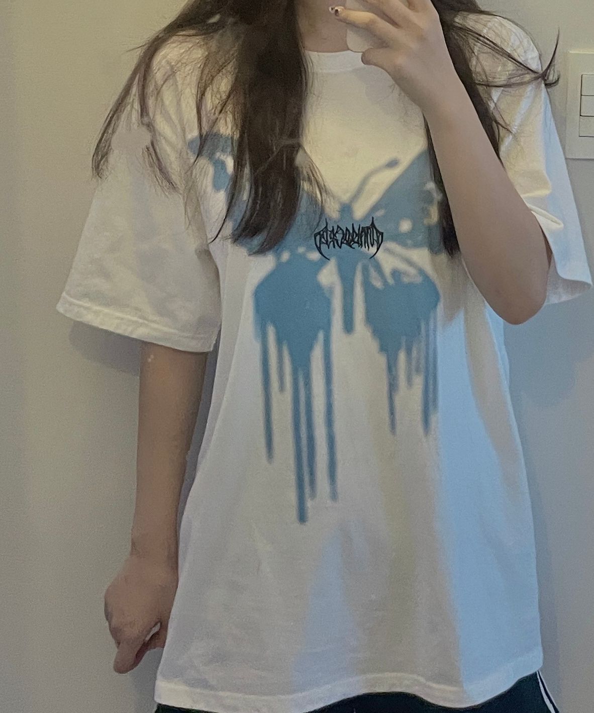 【mahagrid】24SS★ BUTTERFLY GOTH TEE MUSINSA | MAHAGRID BUTTERFLY GOTH TEE WHITE(MG2EMMT538A)
