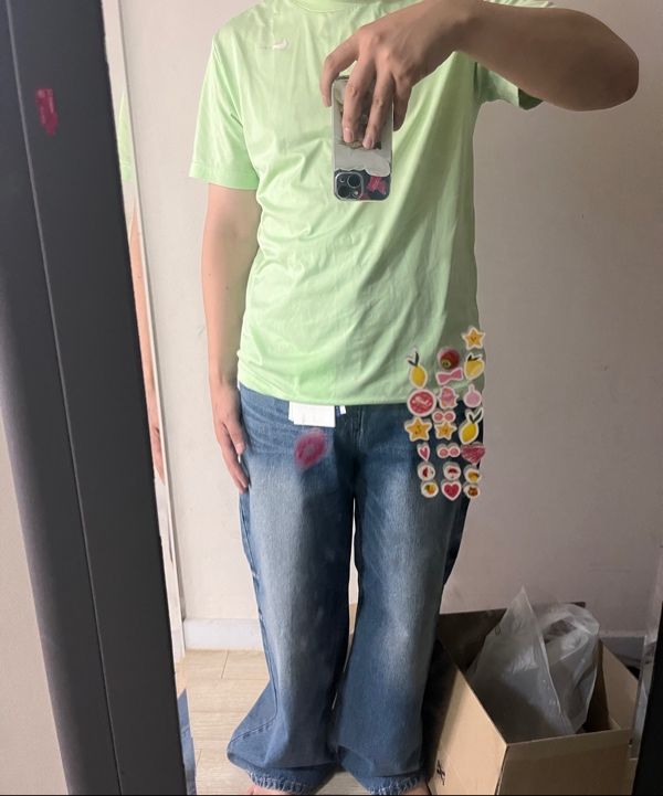 MUSINSA公式 | SATUR レインワイドストレートデニムパンツライト
