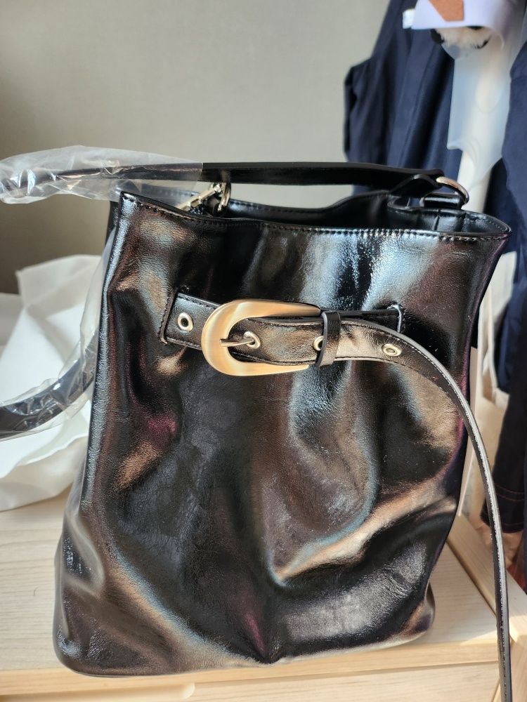 MUSINSA | YEOMIM farrier bucket bag (crinkle black)