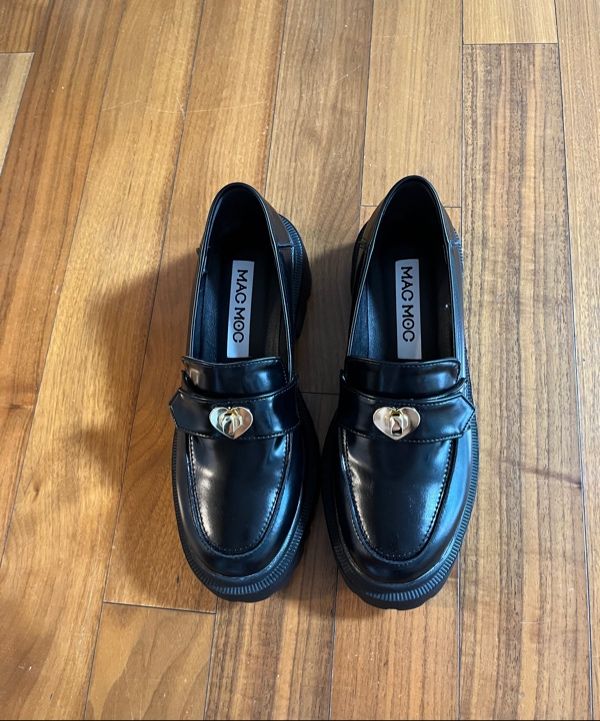 ★MAC MOC★ハート ローファー MUSINSA公式 | MACMOC Hatte Heart Point Trendy Chunky Loafer 5Cm