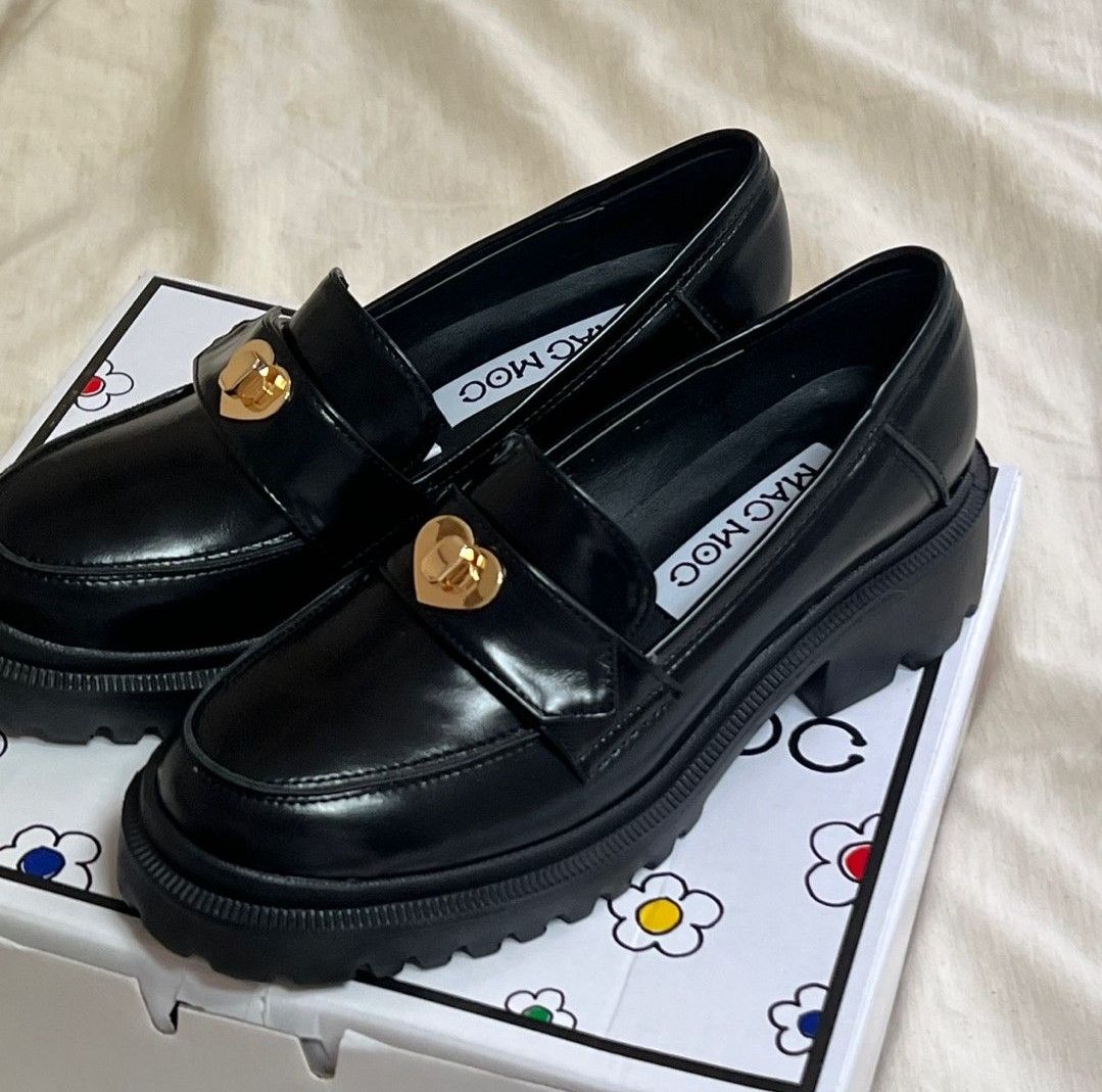 【MAC MOC】Hatte Trendy Chunky Loafers 5cm MUSINSA | MACMOC Hatte Heart Point Trendy Chunky Loafer 5Cm