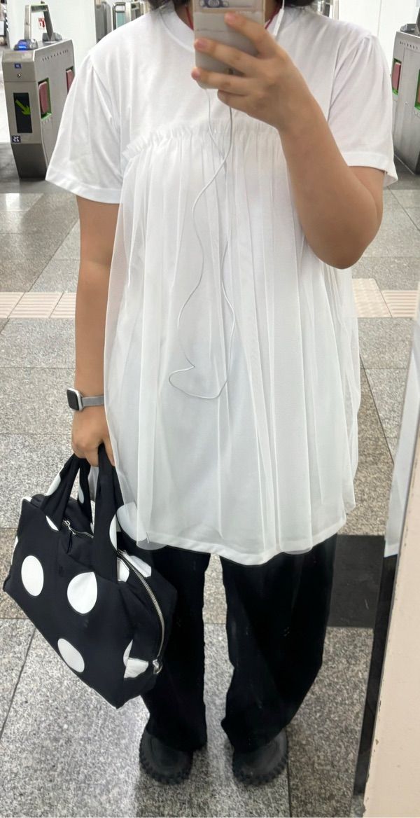 MUSINSA公式 | KOOKEESEE Padded tote bag (big dot)