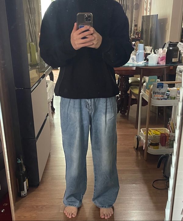 【SATUR】(W) Vinales Retro One Tuck Denim Pants - Mid Blue MUSINSA | SATUR Vinales Retro Two Tuck Denim Pants Mid Blue