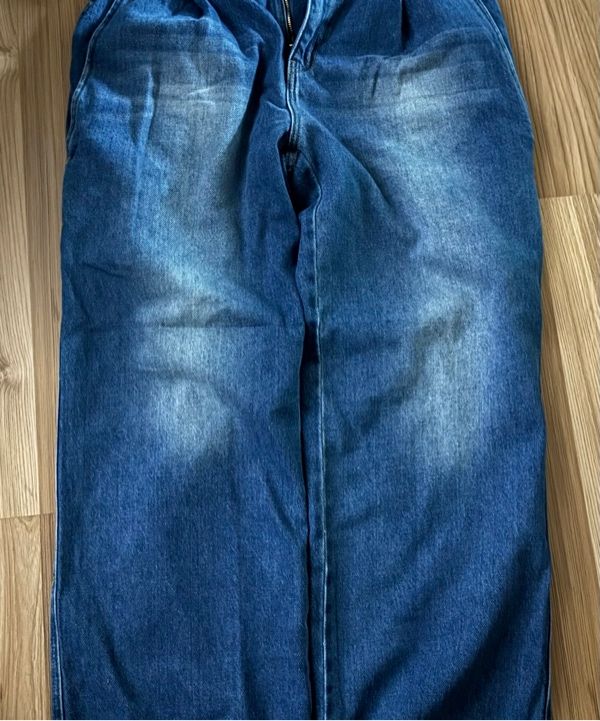 MUSINSA | SATUR (W) Vinales Retro One Tuck Denim Pants Mid Blue