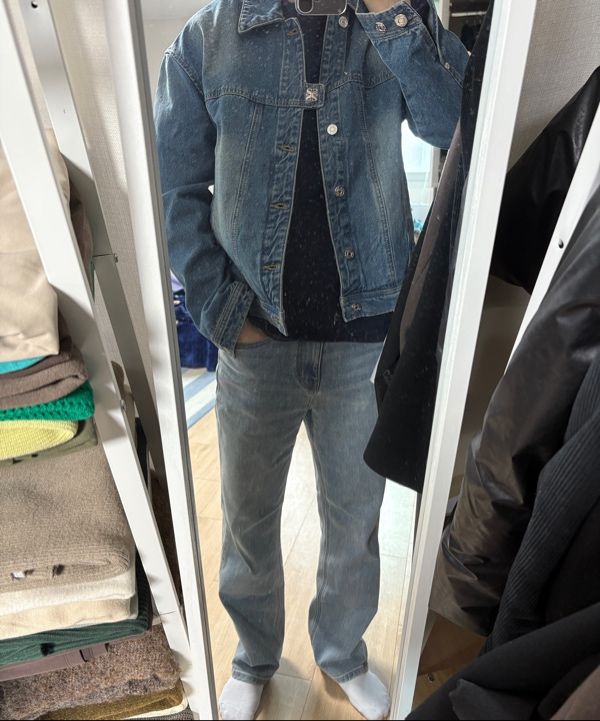 MUSINSA公式 | SATUR Symbol Brooch Denim Trucker Jacket Union