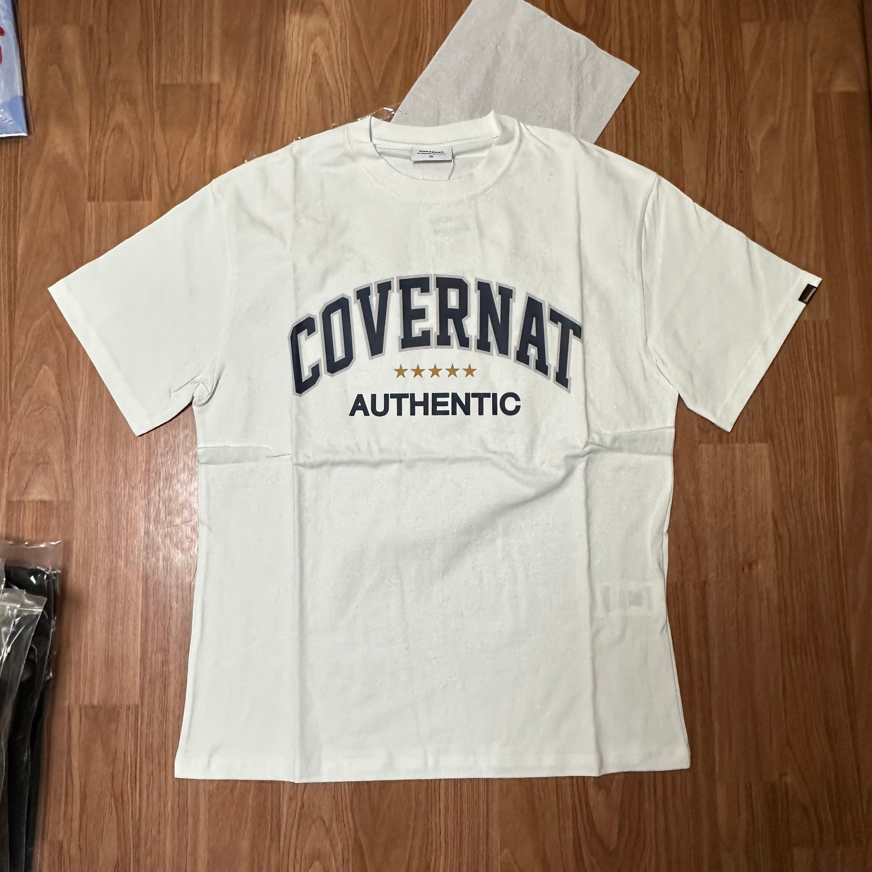 MUSINSA | COVERNAT arch star t shirt white