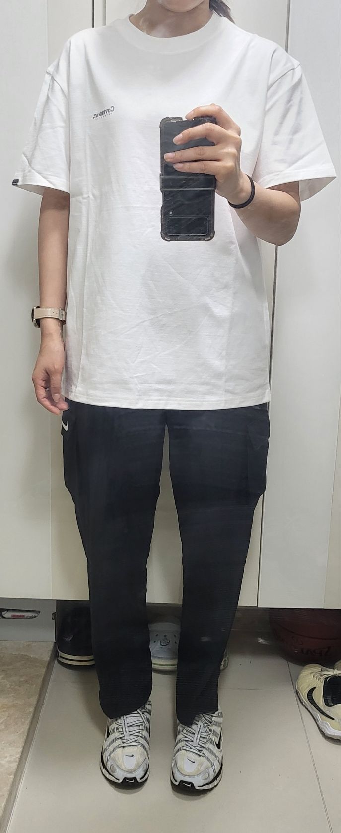 MUSINSA | COVERNAT Small Authentic Logo T-Shirt White