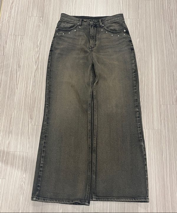 MUSINSA公式 | AAKAM Multi Studded Denim Pants (Brown)