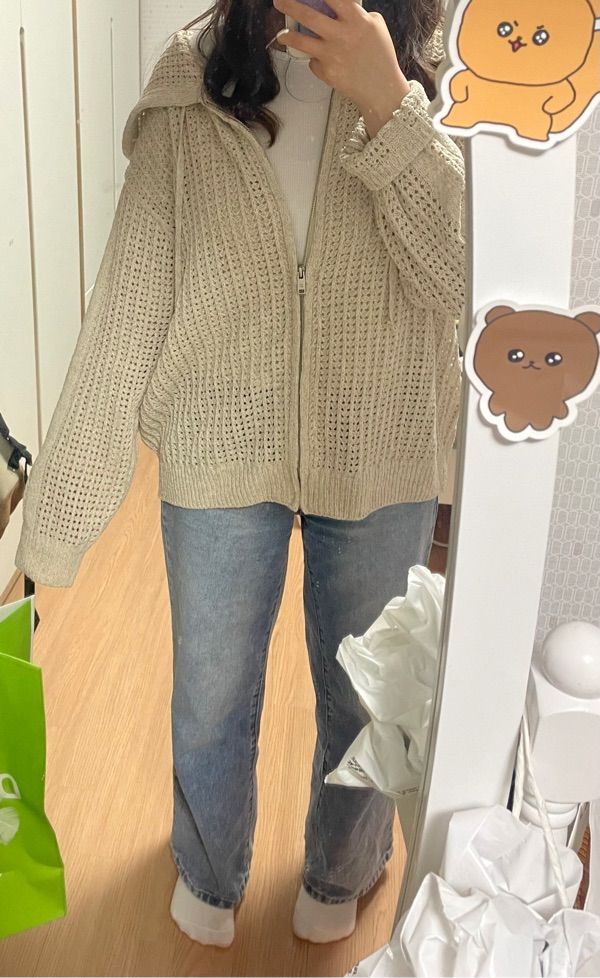 ★送料・関税込★WOOALONG★Scassi knit hood zip-up★ MUSINSA | WOOALONG Scassi knit hood zip-up - DARK BLUE