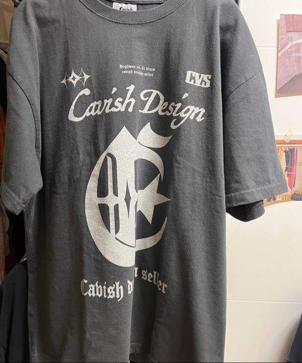 CAVISH ♥ ROCK STAR PIGMENT SS TEE / 追跡付 CAVISH