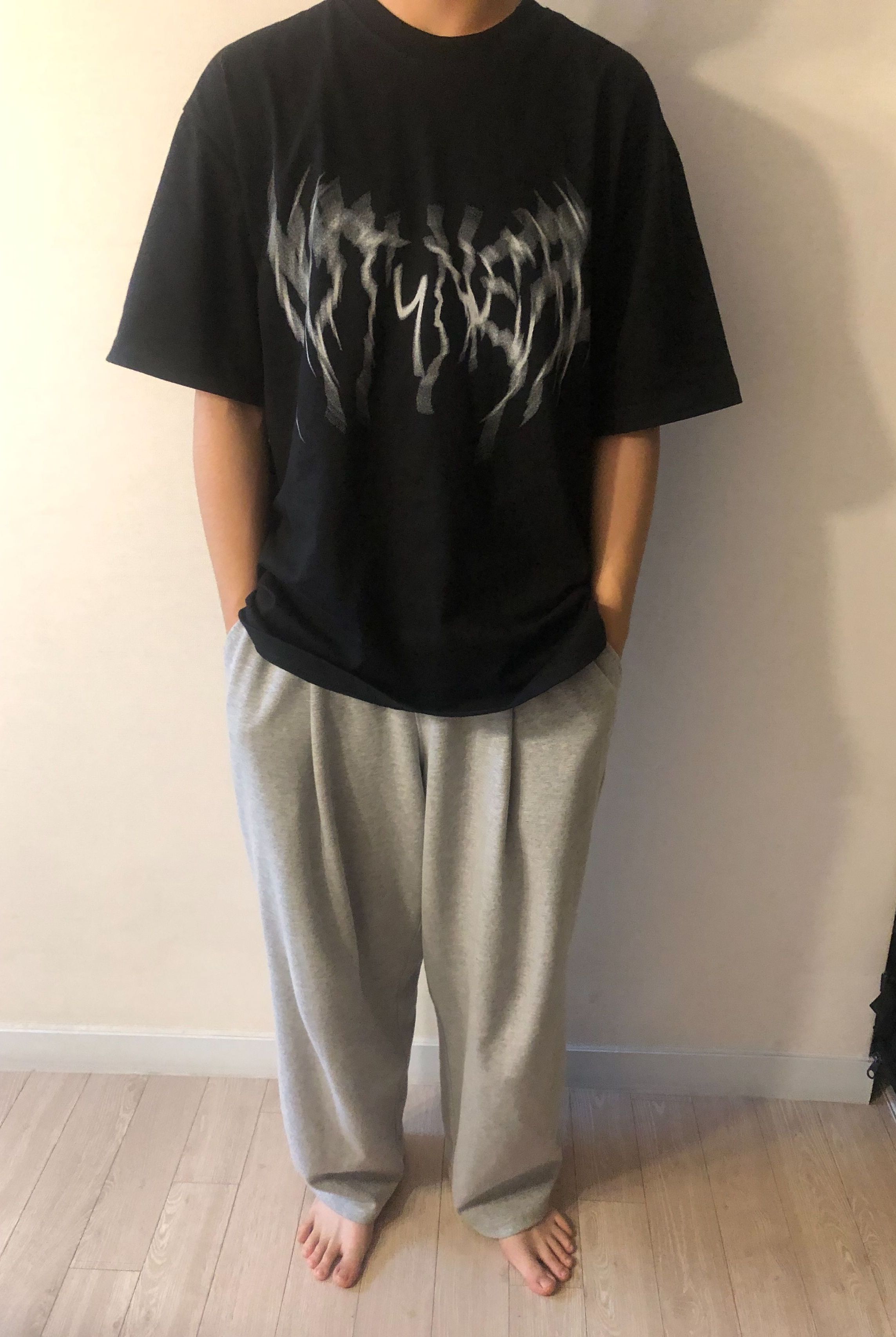 [NOT4NERD] Thunder Blur Logo T-Shirts ☆送料込☆ MUSINSA | NOT4NERD Thunder Blur Logo T-Shirts - Black