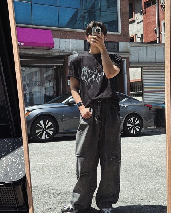 Tシャツ・カットソー NOT4NERD Thunder Blur Logo TShirts Black TS085BK MUSINSA公式 | NOT4NERD Thunder Blur Logo T-Shirts - Black