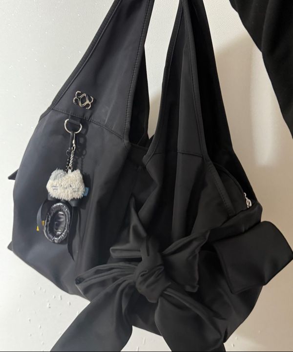【SIWEOL107】bow shoulder bag MUSINSA | SIWEOL107 [Nylon] Bow Shoulder Bag (Black)