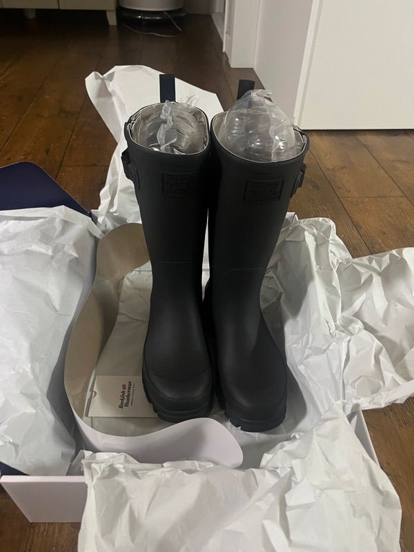 MUSINSA | ROCKFISH WEATHERWEAR FLATFORM WEAVING RAIN BOOTS