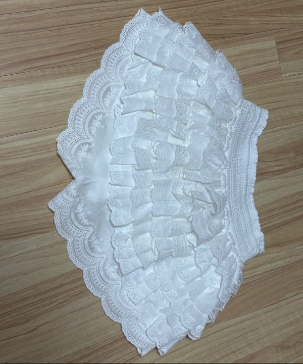MUSINSA | ROUGHNECK Lace tutu pants skirt white