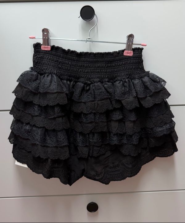 MUSINSA | ROUGHNECK Lace tutu pants skirt black
