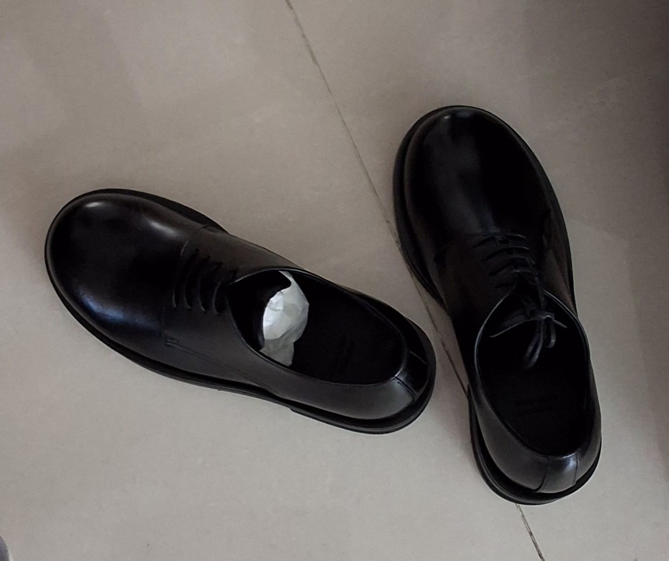 MUSINSA公式 | MUSINSA STANDARD Volume Round Derby Shoes [Black]