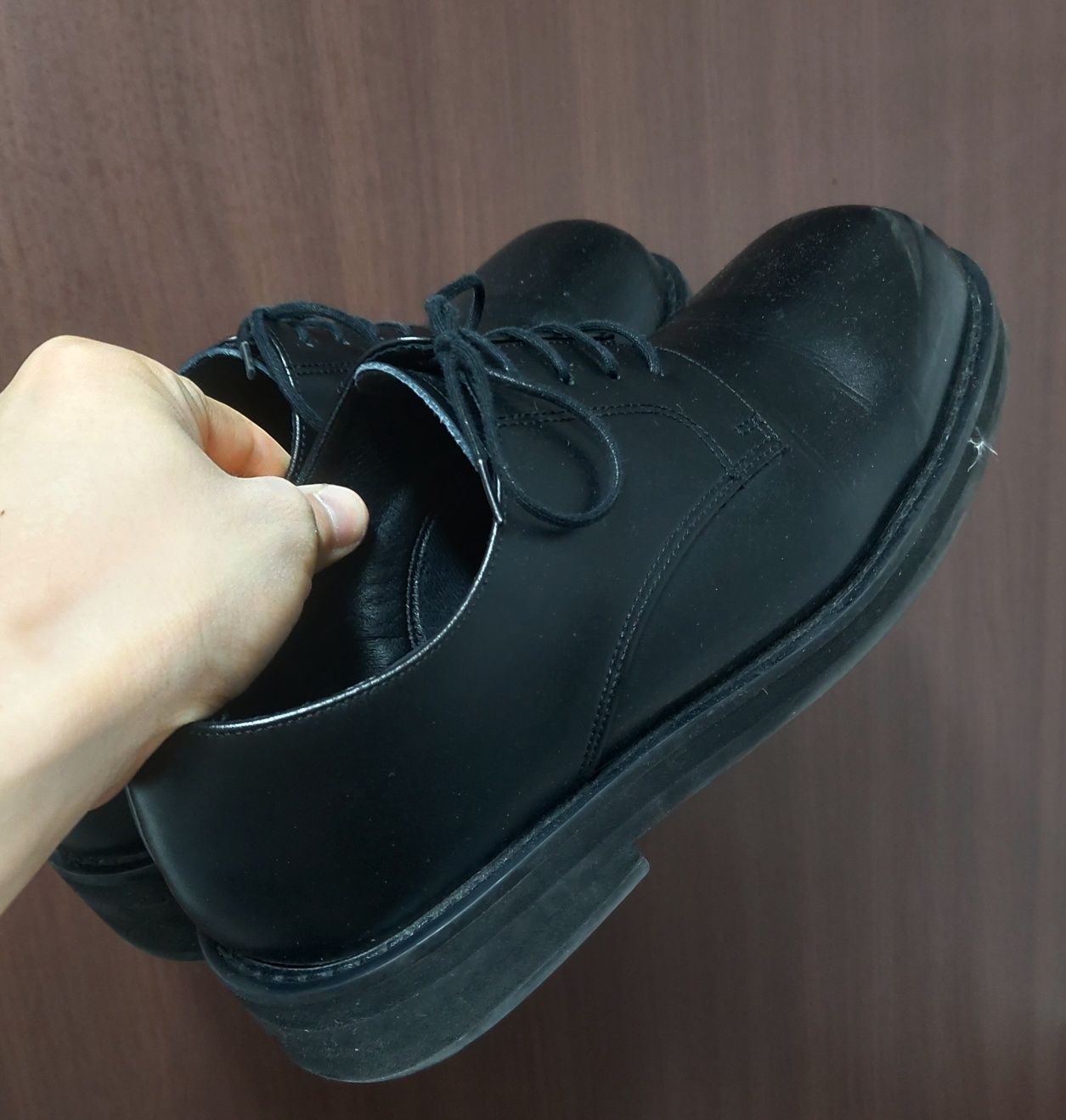 MUSINSA公式 | MUSINSA STANDARD Volume Round Derby Shoes [Black]