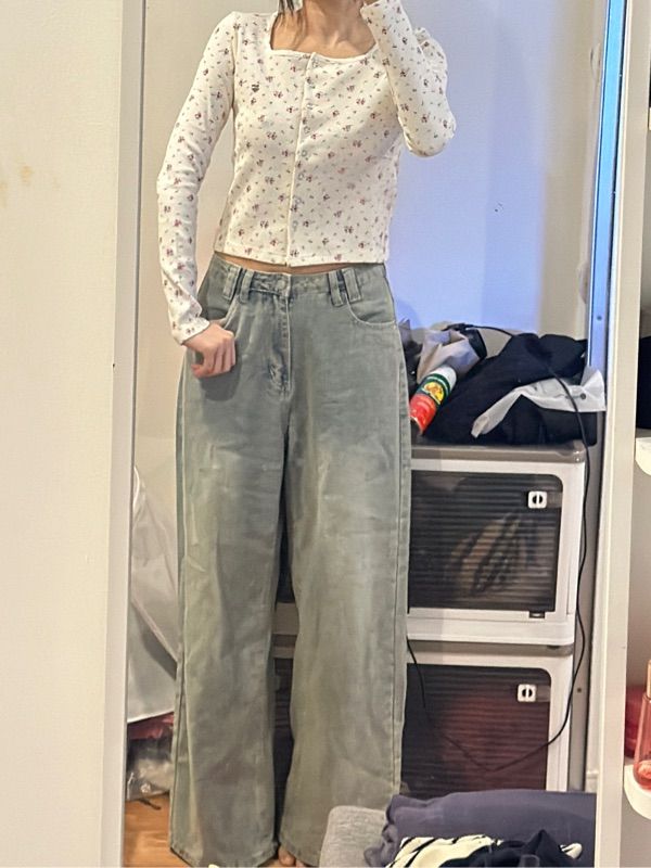 Tシャツ・カットソー RONRON SQUARE FLORAL SNAP WAFFLE CARDIGAN 4BKS356 org.jpg