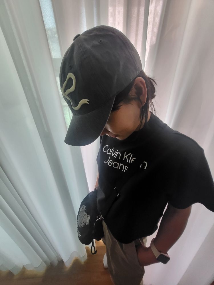★RONRON★ HEART RIBBON BALL CAP CHARCOAL CREAM MUSINSA | RONRON HEART RIBBON BALL CAP CHARCOAL CREAM