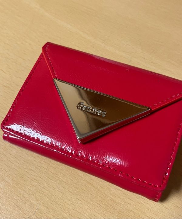 ●Fennec● CRINKLE TRIANGLE TRIPLE WALLET CHERRY RED FM2PK0 MUSINSA | fennec CRINKLE TRIANGLE TRIPLE WALLET - CHERRY RED