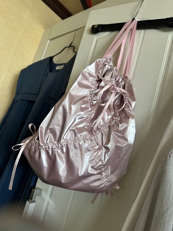 MUSINSA | fennec RIBBON STRING BAG - LIGHT PINK
