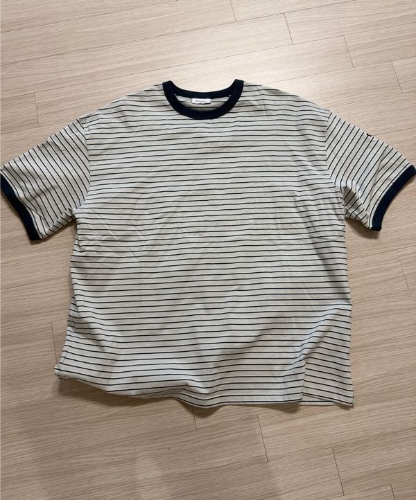 MUSINSA | COVERNAT multi stripe t-shirt navy