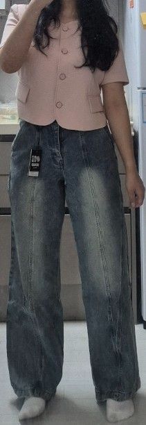 │Odd Studio│ Diagonal cut wide denim pants BLUE OO4MUDP101 MUSINSA | ODDSTUDIO Diagonal cut wide denim pants – BLUE